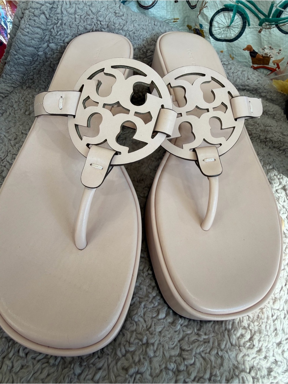 Tory Burch Blush Pink Platform Miller Thong Sandals - Picture 4 of 4